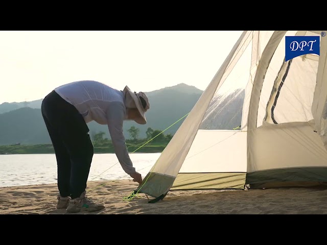 خيمة رحلات هوائية قماش قطني 6.4*3.9*2.25م- سهلة التركيب، مساحة واسعة، توفر حماية وراحة،ضمان سنتان