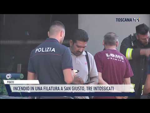 2022-08-04 PRATO - INCENDIO IN UNA FILATURA A SAN GIUSTO, TRE INTOSSICATI
