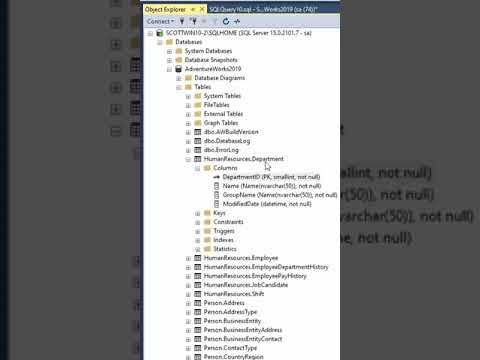 Vid 5 - Get all columns from a SQL Server Table using Sys.Columns. #shorts