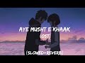 AYE MUSHT E KHAAK 💫OST [SLOWED + REVERB]🎧||SHANI ARSHAD||LOFI CREATIONS 3M