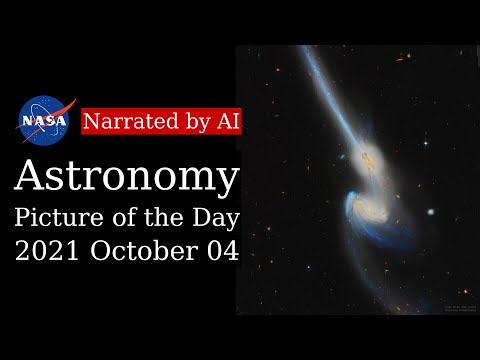 APOD: 2021-10-04 - NGC 4676: When Mice Collide (Narrated by Emma)