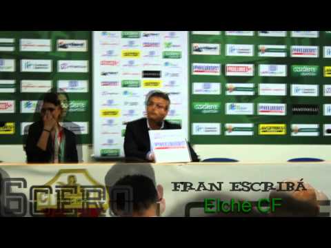 Rueda de prensa de Juan Carlos Rios y Fran Escribá en el Elche CF 2 Xerez CD 1