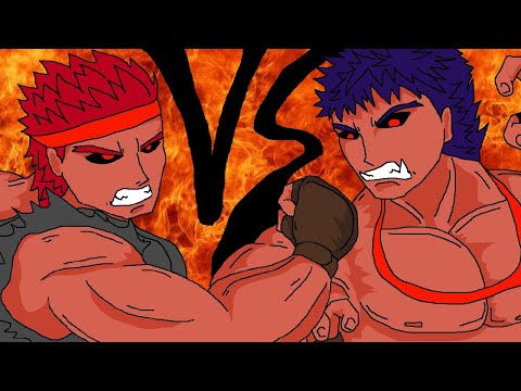 Street Fighter - Evil Ryu VS Kage - Flipaclip Animation