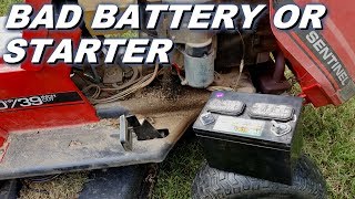 Riding mower starting problems is it the battery or the starter