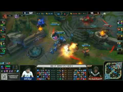 LoL Highlights VG vs SAT Game 2   LPL Summer 2016 23 06 2016   Vici Gaming vs Saint Gaming