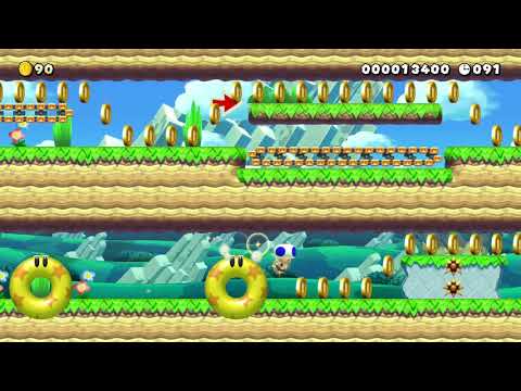 【100sec♪】 U Speed Run!! by けんちゃ~*^^ 🍄 Super Mario Maker 2 #ajv