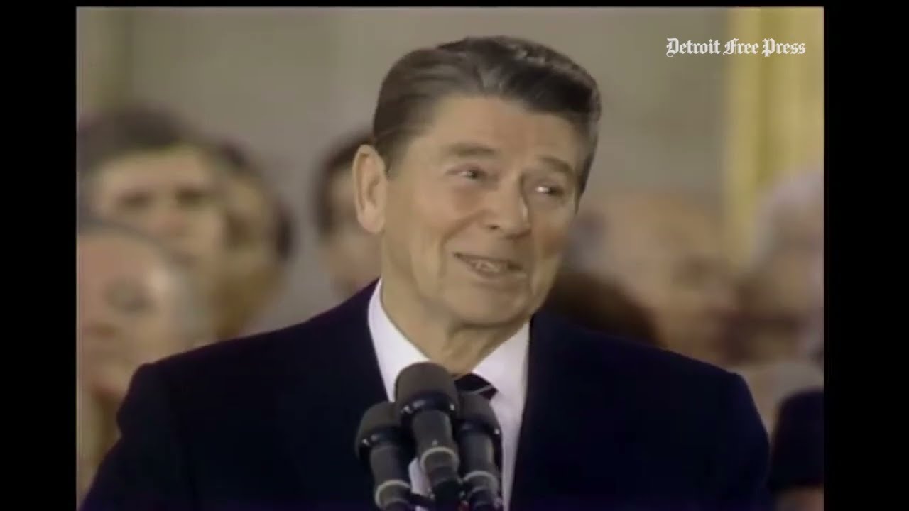 Full 1985 Ronald Reagan inauguration speech indoors as 2025 Donald Trump inauguration moved inside