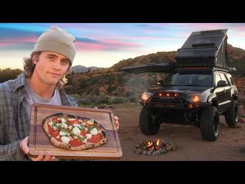 Cooking Pizza out of My Truck (solo camping)