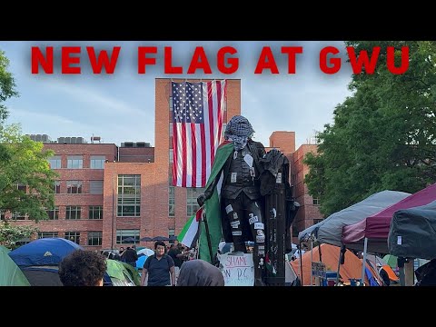 Flowers in NW, Flags in Foggy Bottom and Helicopter at the White House