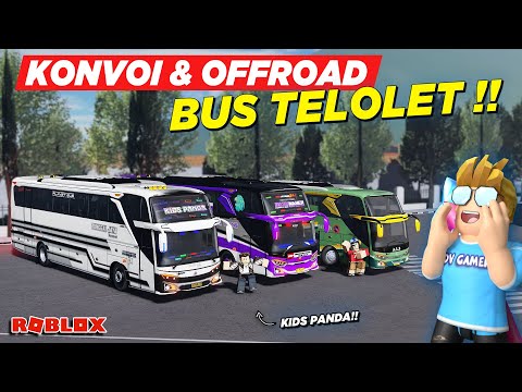 OFFROAD DAN KONVOI BUS TELOLET BASURI KIDS PANDA !! ROLEPLAY BUS INDONESIA - Roblox Indonesia