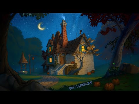 Cottagecore: Vintage Fall Oldies playing in another room - A wonderful night in a Cozy Cottage ASMR