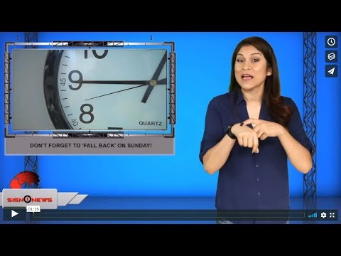 Don't forget to 'Fall Back' on Sunday! (ASL - 11.1.19)