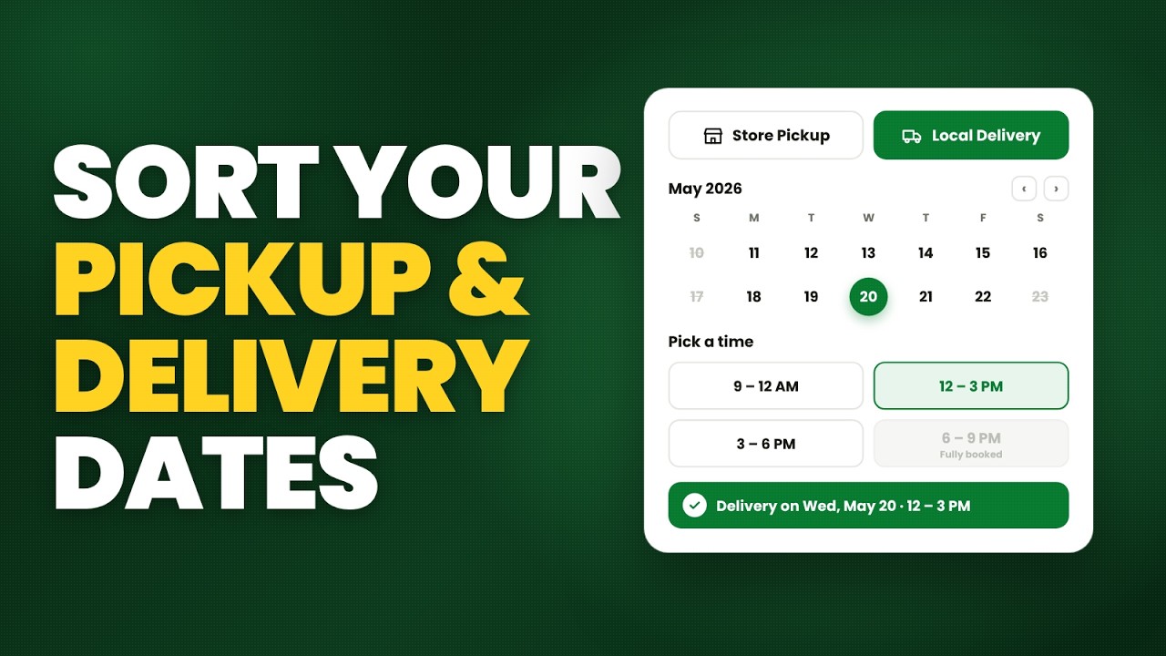 Kite Delivery Date picker video preview
