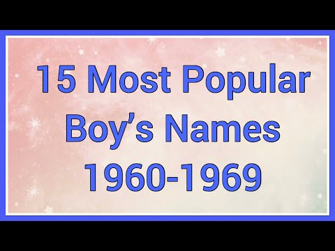 15 Most Popular Boy’s Names 1960-1969