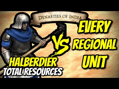 HALBERDIER vs EVERY REGIONAL UNIT (Total Resources) | AoE II: DE