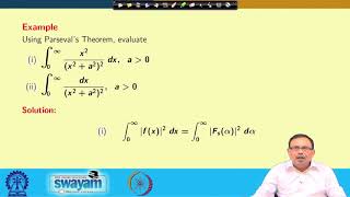 Lecture 36: Parseval's Identity and its Application