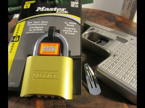 New MASTER LOCK 175D Opened With HAIR CLIP