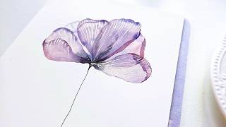 Watch this Watercolor Painting Transparent layered Watercolor Flower tutorial
