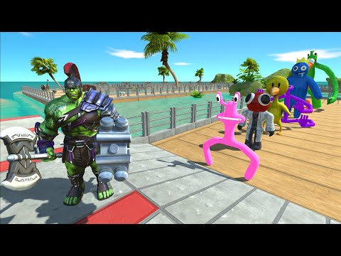 Hulk Warrior Oasis Death Run vs Rainbow Friends - ARBS