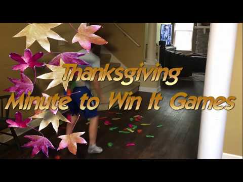 Minute to Win It Thanksgiving or Fall Games to Play