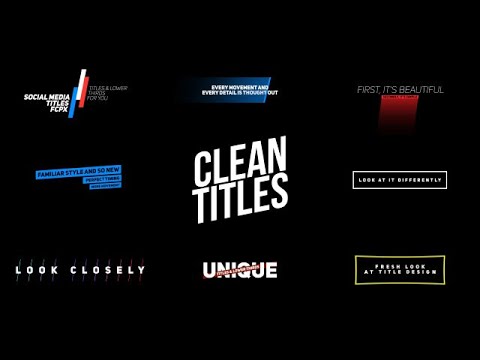 Clean Titles Final Cut Pro Templates