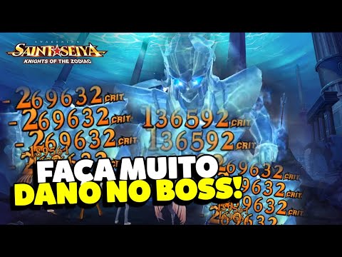 COMO FAZER MUITO DANO NO BOSS DA LEGIÃO! AUTOMATICO OU MANUAL - Saint Seiya Awakening