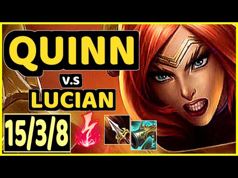 QUINN vs LUCIAN - 15/3/8 KDA MID CHALLENGER GAMEPLAY - NA
