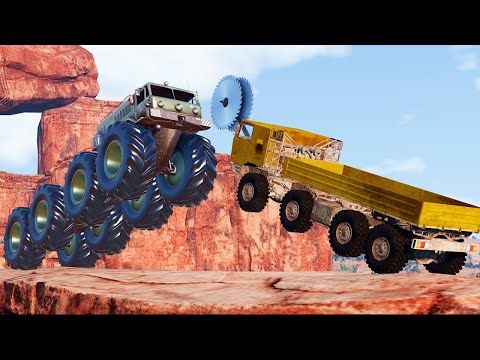 Episode 7 - Return of the Monster - Monster Heavy 8X8 Truck VS Saw Shredder Team in BeamNG.drive
