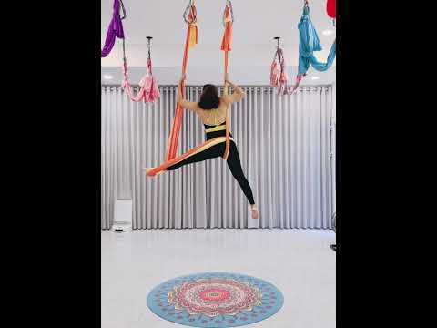 Aerial (hammock) yoga - clip 137