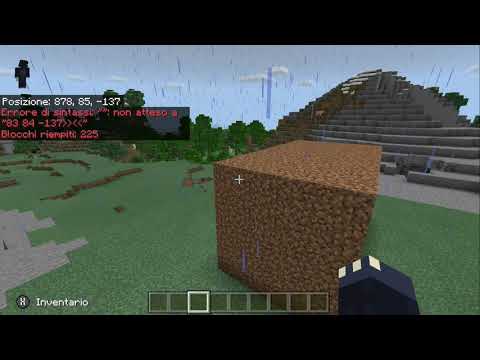 TUTORIAL come usare il comando fill su minecraft TUTORIAL ITA GAMEPLAY