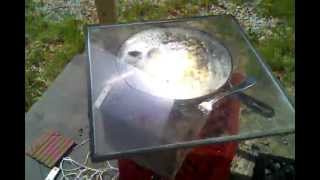 preview picture of video 'Giant Fresnel Lens = Solar Breakfast. Garden Almost Tilled and Mint Tea'