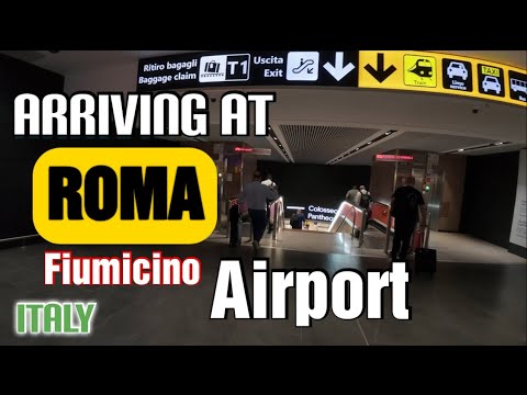 Arriving at Rome ! 🇮🇹 | 4K Walkthrough at Fiumicino Airport (FCO) | Leonardo da Vinci International