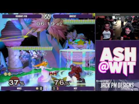 Mako (Peach) vs Moy (Captain Falcon) - ASH@WIT #116 Melee Bracket