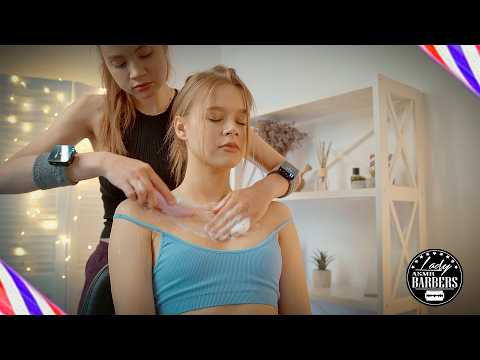 ASMR Barber Lady and ASMR Massage Fun