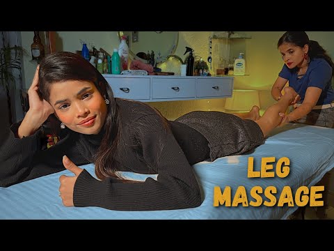 Leg Pain Relief By Indian Traditional Simple Therapy | ASMR Full Length Leg Massage 
