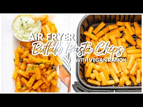 Air Fryer Buffalo Pasta Chips | This Savory Vegan