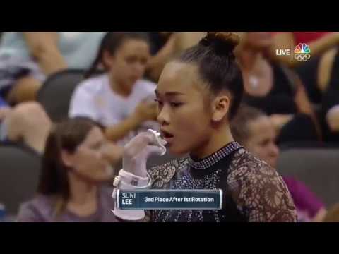 Sunisa Lee Uneven Bars 2019 US Gymnastics Championshis Day 2 60fps