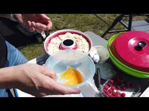 OMNIA Camping Ofen - Obstzopf mit Mascarpone Kuchen