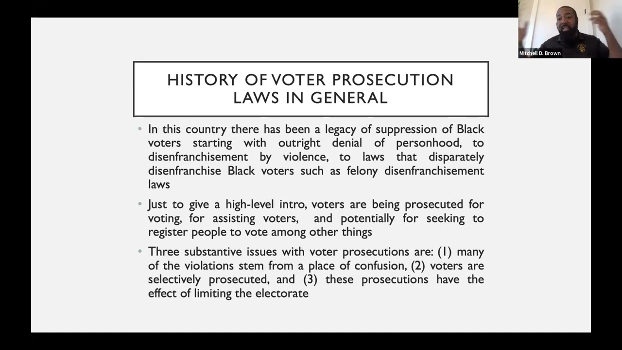 The Criminalization of Voting: Overview of Voter Prosecutions [webinar]