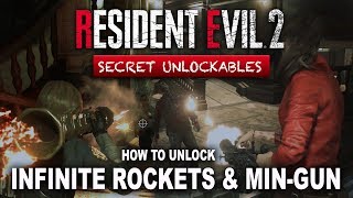 How To Unlock Infinite Ammo Rocket Launcher & Minigun In Resident Evil 2 Remake | How To S+ Rank