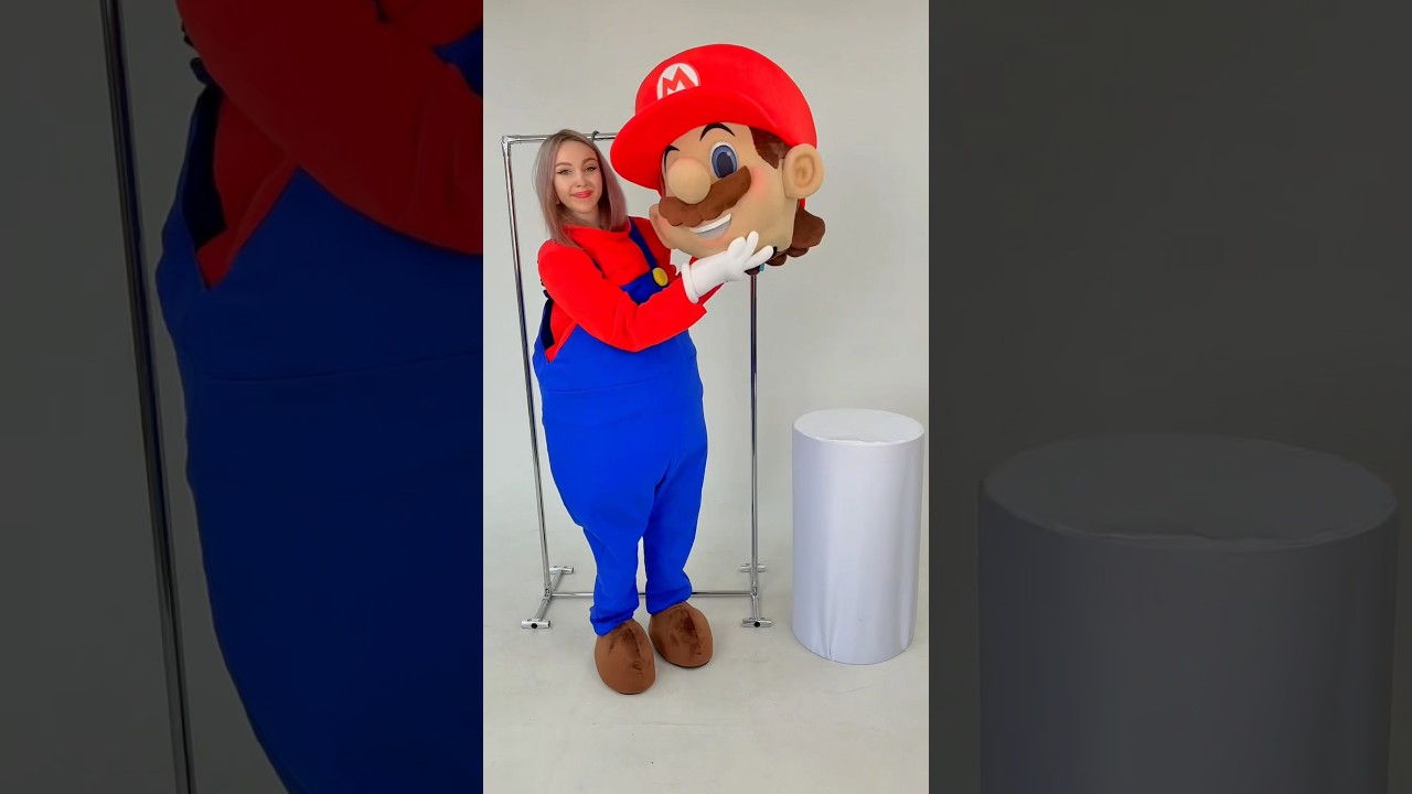 How put on a MARIO mascot #mascot #mascotcostume #promomascots #carnivalcostumes