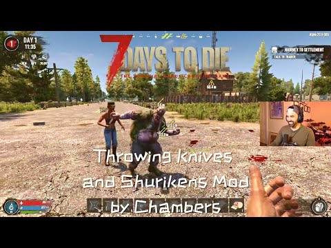 7 Days To Die: Throwing Knives and Shurikens Mod for Alpha 20