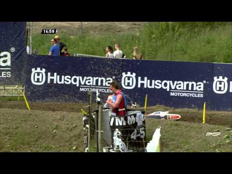 Tommy Searle crash MXGP of Sweden 2015 - motocross