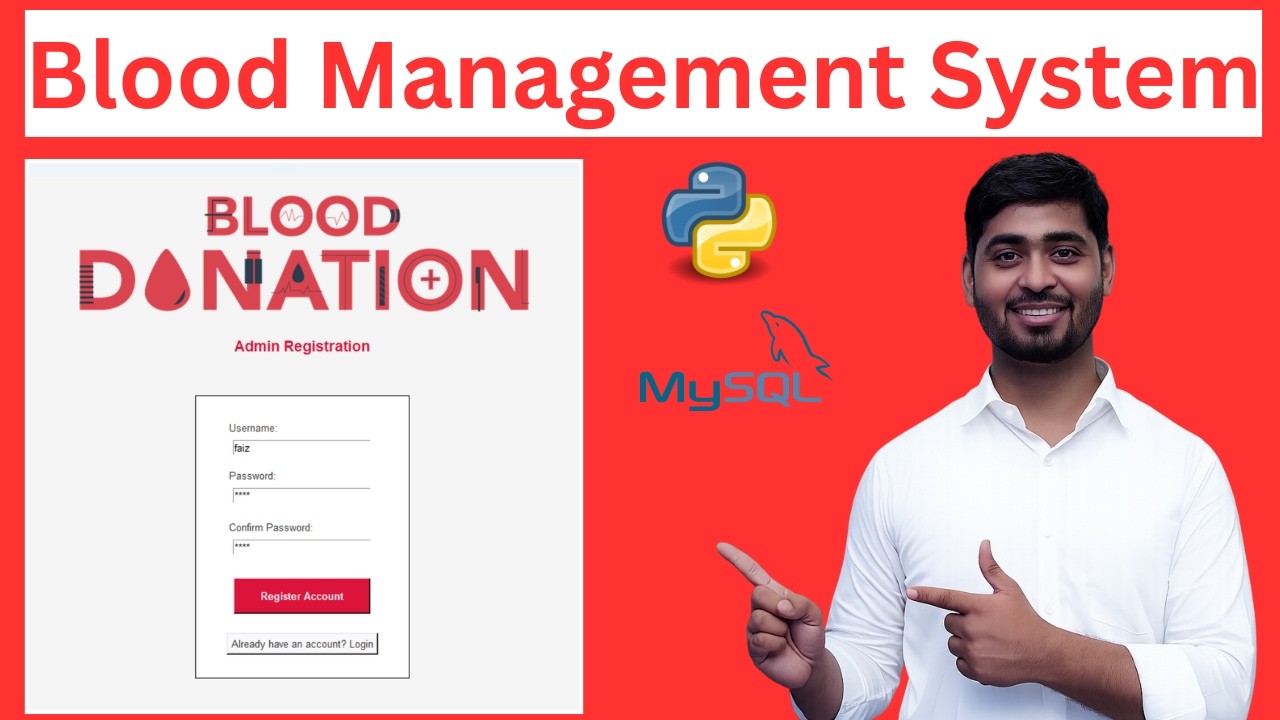Blood Donation System Using Tkinter and MySQL | Final Year Python Project