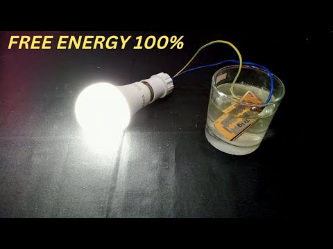 How To Make Free Energy Generator Light Bulbs 220v Free Electric Using Salt Water Blades