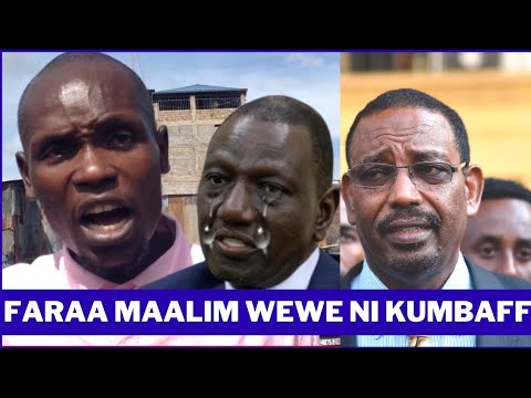 "KUMBAFF WEWE FARAH MAALIM KAMA SIO PESA YA WAKENYA HUWEZI LIPWA  ".. Mjukuu WA bunduki