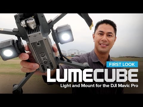 Lume Cube mounts on the DJI Mavic Pro
