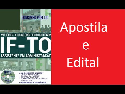 Edital Apostila ASSISTENTE EM ADMINISTRAÇÃO Concurso IF TO 2016