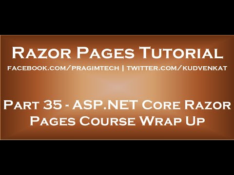 ASP NET core razor pages course wrap up
