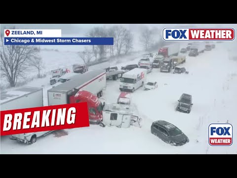 Dangerous Winter Conditions Cause 100-plus Vehicle Pileup In Michigan